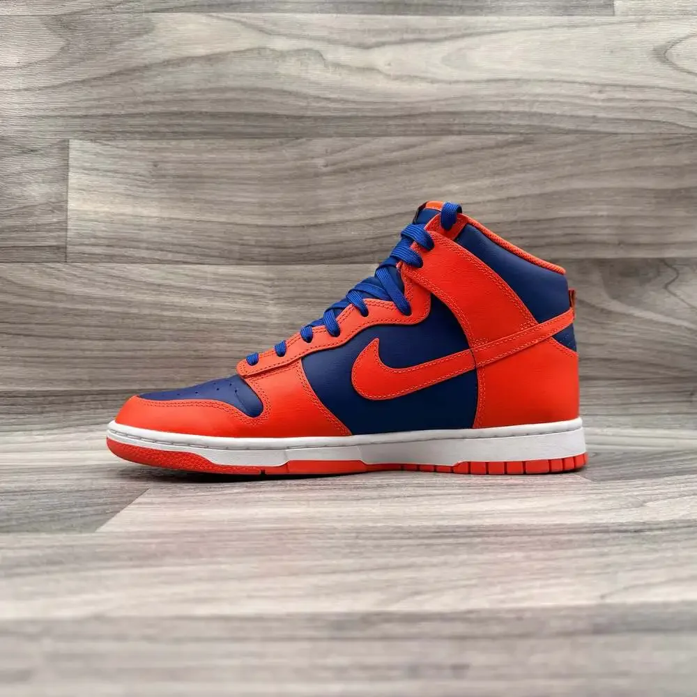 Nike Dunk High Retro 'Knicks' Men's Shoes Orange-Deep Royal DD1399-800